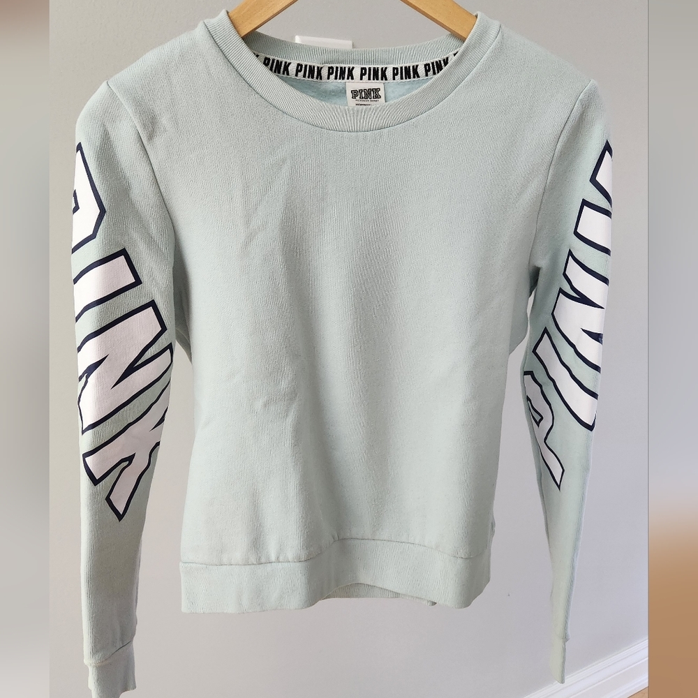 PINK Varsity Crewneck Sweater